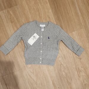 Ralph Lauren Gray Cable Knit Sweater